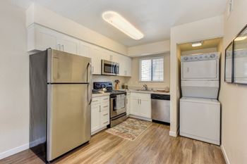 Kitchen with washer/dryer